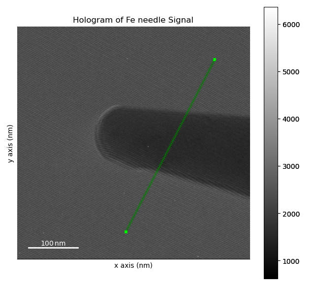 Hologram of Fe needle Signal